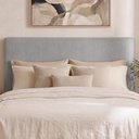 Ver imagem 2 de Cabeceira Painel Suspenso Casal 160 cm Luna Retangular Linho Cinza Artte