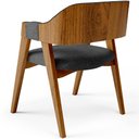 Ver mais imagens de Kit 02 Cadeiras para Sala de Jantar e Estar Living Estofada Suran L02 Linho Cinza Escuro - Lyam Lyam