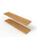 Ver imagem 1 de Kit 02 Prateleiras Suporte Invisível 45x10cm Freijó Versátil