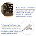 Ver imagem 6 de Estante de Livros 100% MDF 154,6CMX180,5cm 5 Portas 8 Nichos Versatile Preto