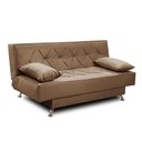 Ver imagem 6 de Sofá Cama 1,80m Istambul Suede Cappuccino Mirra Decor