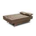 Ver imagem 4 de Sofá Cama 1,80m Istambul Suede Cappuccino Mirra Decor