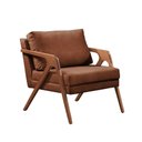 Ver imagem 4 de Conjunto - 2 Poltronas Mona Luxo Madeira Maciça Castellar Corino Caramelo