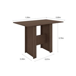Conjunto de Mesa e 4 Cadeiras para Sala de Jantar Milano Fosco-Poliman - Amêndoa / Savana - 5