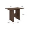 Conjunto de Mesa e 4 Cadeiras para Sala de Jantar Milano Fosco-Poliman - Amêndoa / Savana - 5
