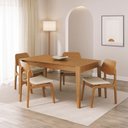 Ver imagem 2 de Kit Mesa de Jantar Extensível Retangular Tarsila e 4 Cadeiras Jandaia CabeCasa MadeiraOriginals Bege/Champagne