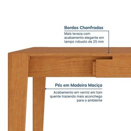 Kit Mesa de Jantar Extensível Retangular Tarsila e 4 Cadeiras Jandaia CabeCasa MadeiraMadeira - 7