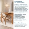 Kit Mesa de Jantar Extensível Retangular Tarsila e 4 Cadeiras Jandaia CabeCasa MadeiraOriginals - 10
