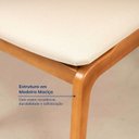 Ver imagem 6 de Kit Mesa de Jantar Extensível Retangular Tarsila e 4 Cadeiras Jandaia CabeCasa MadeiraOriginals Bege/Champagne