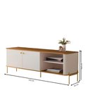 Ver imagem 3 de Rack para Tv 58 Polegadas Olaf Off White Nature Dourado