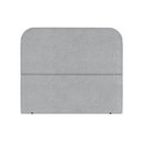 Ver imagem 1 de Cabeceira Estofada Queen Alana 160cm Boucle Cinza com Frame