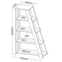 Ver imagem 5 de Estante Multiuso com 05 Prateleiras Star A02 134x82 Preto - Lyam Decor