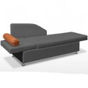 Ver imagem 5 de Sofá Cama Solteiro 1 Lugar com Baú Divã Bouclê Multifuncional Divã Quarto Hóspedes 195cm:Bouclê Cinz