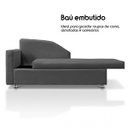 Ver mais imagens de Sofá Cama Solteiro 1 Lugar com Baú Divã Bouclê Multifuncional Divã Quarto Hóspedes 195cm:Bouclê Cinz