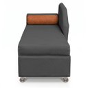 Ver imagem 7 de Sofá Cama Solteiro 1 Lugar com Baú Divã Bouclê Multifuncional Divã Quarto Hóspedes 195cm:Bouclê Cinz