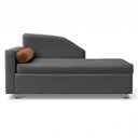 Ver imagem 4 de Sofá Cama Solteiro 1 Lugar com Baú Divã Bouclê Multifuncional Divã Quarto Hóspedes 195cm:Bouclê Cinz