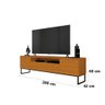 Rack Bancada Austin Para Tv Ate 75'' Pes em Metal 2 Portas Cedro EDN Moveis - 2