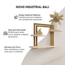 Ver imagem 4 de Nicho Industrial Bali para Organização e Decoração de Espaços Elegantes Ferro Dourado Tampo Offwhite