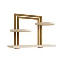 Ver imagem 1 de Nicho Industrial Bali para Organização e Decoração de Espaços Elegantes Ferro Dourado Tampo Offwhite