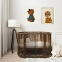 Ver imagem 2 de Kit 2 Quadros Vintage para Quarto de Bebê Ursos 33x24cm:moldura Branca