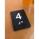 Ver mais imagens de Kit 11 Placas Braile Ps do T° Ao 10° Andar Elevador Preto