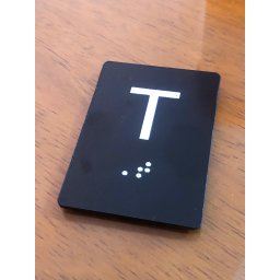 Kit 11 Placas Braile Ps do T° Ao 10° Andar Elevador Preto - 4