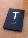 Ver imagem 4 de Kit 11 Placas Braile Ps do T° Ao 10° Andar Elevador Preto
