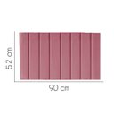 Ver imagem 2 de Painel Estofada Líbia 90CM Solteiro Suede Rosa - D A DECOR