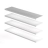 Kit 4 Prateleiras Suspensas Suporte Invisível Mdf Branco Decoração Nicho - 1