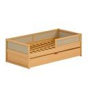 Ver imagem 2 de Cama Infantil Solteiro com Grades e Cama Auxiliar Madeira Maciça Magna Kids Casatema MadeiraOriginals