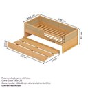 Ver imagem 3 de Cama Infantil Solteiro com Grades e Cama Auxiliar Madeira Maciça Magna Kids Casatema MadeiraOriginals