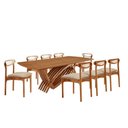 Ver imagem 6 de Conjunto de Jantar Vênus 8 Lugares Tampo MDF Cadeiras Noronha Premium Imbuia 240cm Mobillare