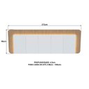 Ver imagem 3 de Cabeceira Casal Queen 272cm com Led 3000k e Tomadas 100% Mdf Padrão Planejados Mabel