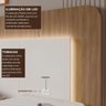 Cabeceira Casal Queen 272cm com Led 3000k e Tomadas 100% Mdf Padrão Planejados Mabel - 6