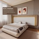 Ver imagem 4 de Cabeceira Casal Queen 272cm com Led 3000k e Tomadas 100% Mdf Padrão Planejados Mabel