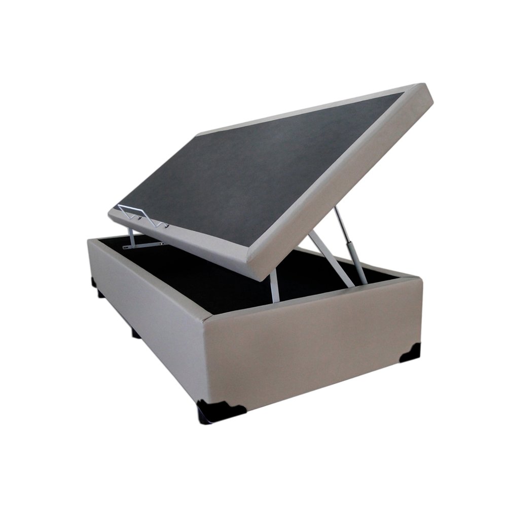 Base Box Baú Solteirão NK Camas Sintético Bege 41x96x203