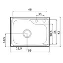 Ver imagem 4 de Cuba Tramontina Inox 55x42x19 93815/192 Undermount