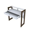 Ver imagem 4 de Mesa Computador AZ1007 c/ 1 Gaveta Branco/Nogal - Tecno Mobili