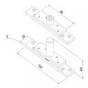 Ver imagem 4 de Dobradiça Pino Porta Pivotante até 350kg Pado