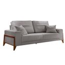 Ver imagem 1 de Sofá 3 Lugares Living Linho M-130 Martins Cinza