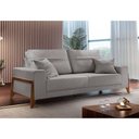 Ver imagem 3 de Sofá 3 Lugares Living Linho M-130 Martins Cinza