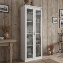 Ver imagem 2 de Cristaleira com 60cm 2 Portas de Vidro e 3 Prateleiras Branco CR6004