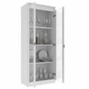 Ver imagem 5 de Cristaleira com 60cm 2 Portas de Vidro e 3 Prateleiras Branco CR6004