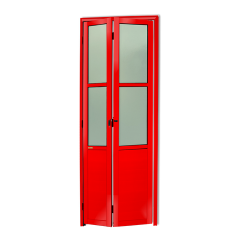 Porta Alumínio Camarão Lambril/Vidro D.L25 Vermelho 70 V.Boreal Brimak