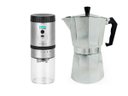 Ver imagem 1 de Kit Cafeteira Italiana de Alumínio de 9 Xícaras 450ml e Moedor de Grãos de Café Elétrico Carregament