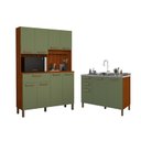 Ver imagem 1 de Kit Armario de Cozinha com Balcão Gabinete Gavetas 120cm