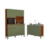 Kit Armario de Cozinha com Balcão Gabinete Gavetas 120cm - 1
