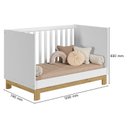 Ver imagem 4 de Berço Americano Mini Cama Q Encanto Slim Branco Acetinado - Qmovi e Guarda Roupa Infantil Americano