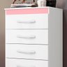Cômoda de Bebê 5 Gavetas Branco Rosa Azul Quadriflex Evie Shop Jm - 3