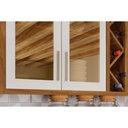 Ver imagem 5 de Armário Aéreo P/ Cozinha Tempranillo C/ 3 Portas Vidro Reflecta 120cm Amendoa/off White - Ronipa